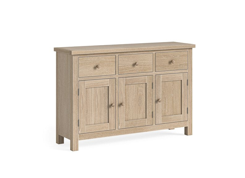 MC Oak Large Sideboard - wooden handles