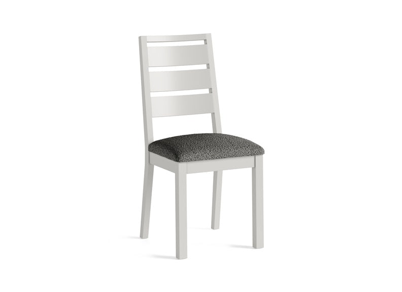 Modern Country Dining Chair - grey boucle seat