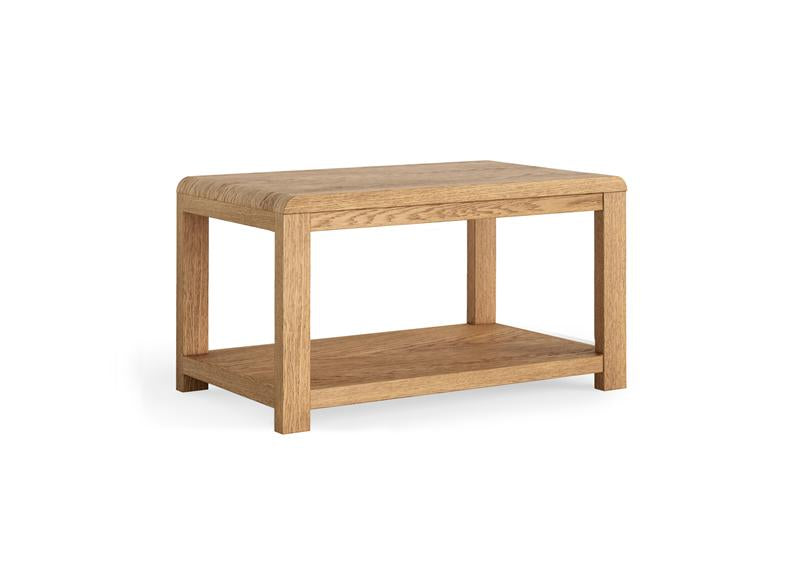 Thurlstone Coffee Table With Shelf – From Oak & Oak Veneers | Modern Occasional Table
