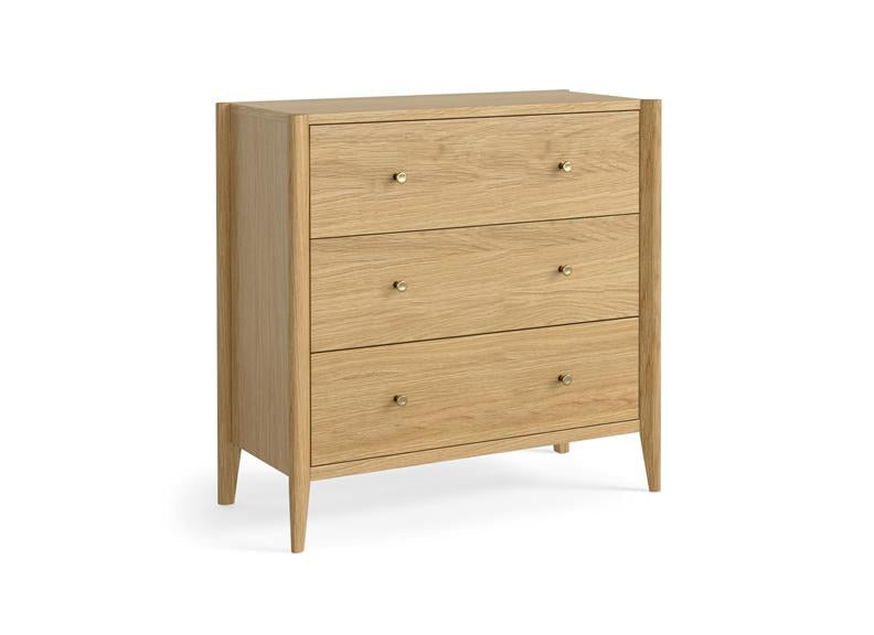 Paris Natural Three Drawer Chest Of Drawers – Stylish Modern Bedroom Furniture