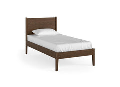 Paris Brown Bed Frame with Tapered Legs – Stylish Modern Bedroom Furniture