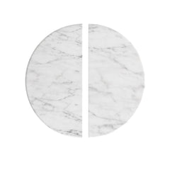 Portobello Half Moon Nest of Tables with Marble Top