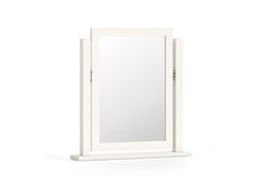 Burgundy Vanity Mirror – Smooth White Lacquered Dressing Table Mirror