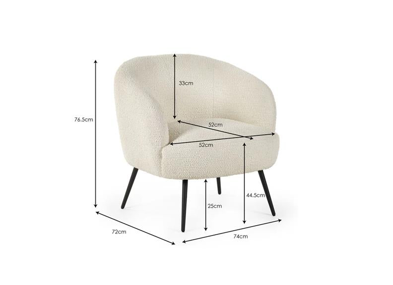 Gigi Boucle Chair - dims