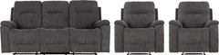 Guildford 3+1+1 Recliner Suite Grey Fabric - image 3
