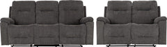 Guildford 3+2 Recliner Suite Grey Fabric - image 2