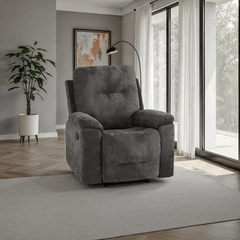 Guildford Recliner Chair Grey Fabric