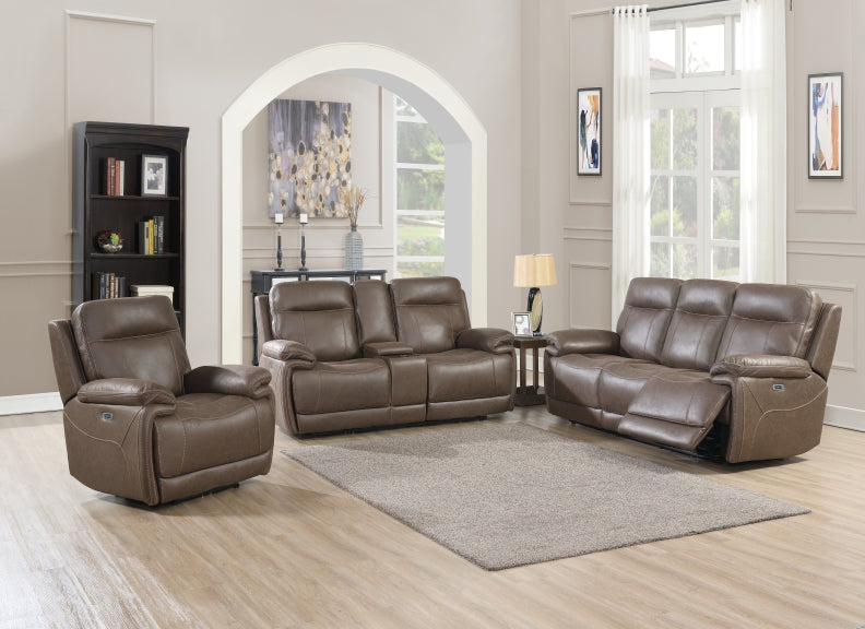 Glenwood Faux Leather Sofa W/Charging Console