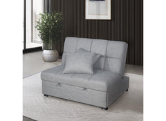 Gracie Grey Fabric Sofa Bed - closed