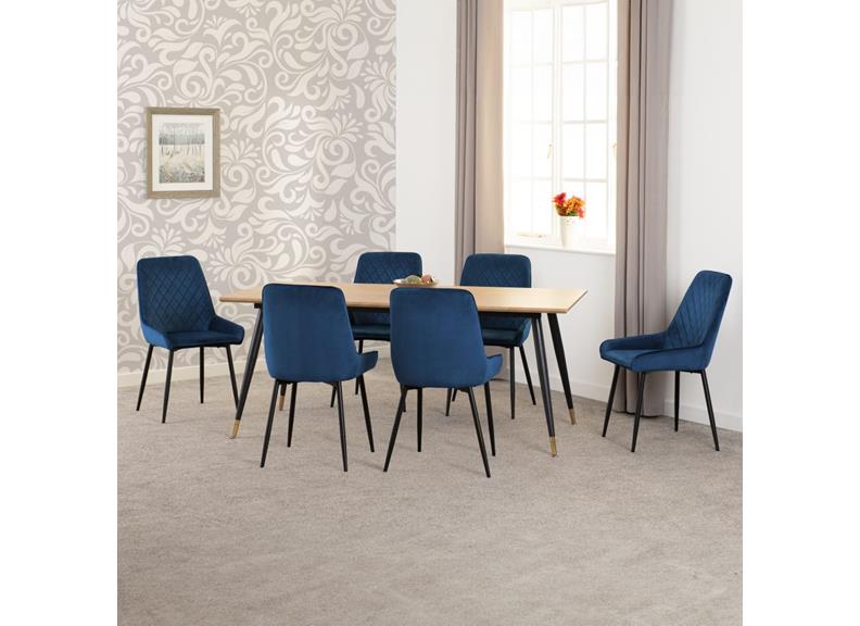 Hamilton Table & Avery Blue  Chairs - room