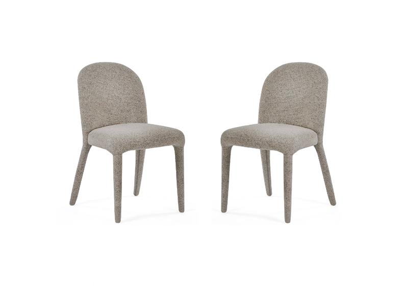 Cellini Compact Round Dining Set – Oak Table with Four Holly Chenille Fabric Chairs