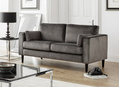 Hayward Two Seat Grey Velvet Sofa - room