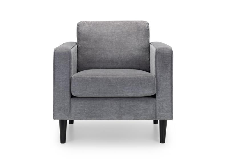 Hayward Grey Chenille Armchair - front