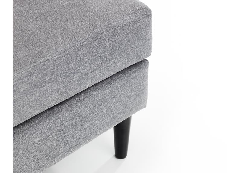 Hayward Grey Chenille Ottoman