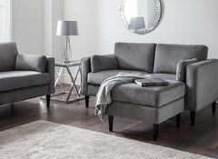Hayward Grey Chenille Ottoman