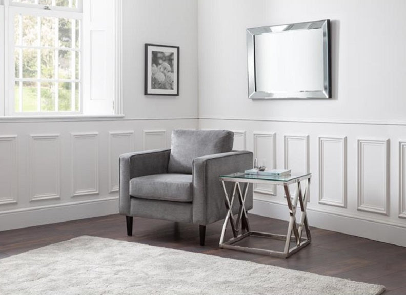 Hayward Grey Chenille Armchair