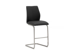 Irma PU Counter Chairs/Stools - With Cantilevered Metal Frame (Pre-Order Taupe & White)