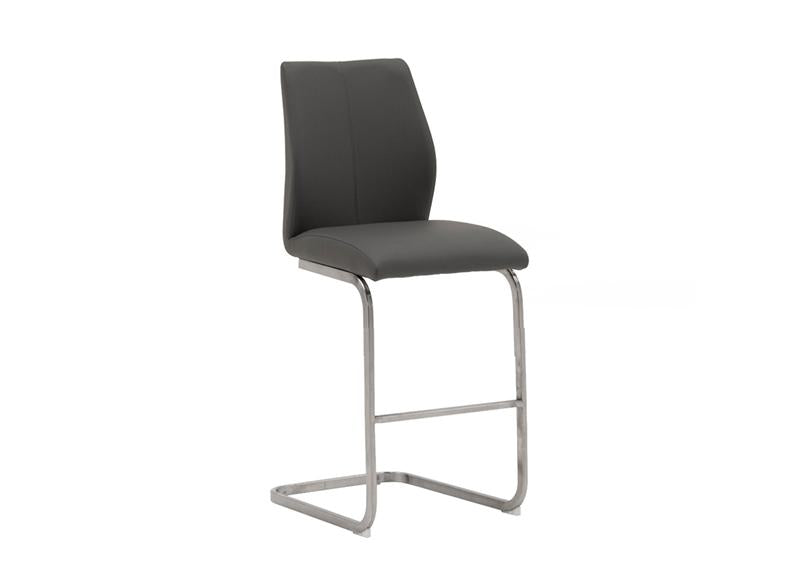 Irma PU Counter Chairs/Stools - With Cantilevered Metal Frame (Pre-Order Taupe & White)