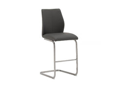 Irma PU Counter Chairs/Stools - With Cantilevered Metal Frame (Pre-Order Taupe & White)