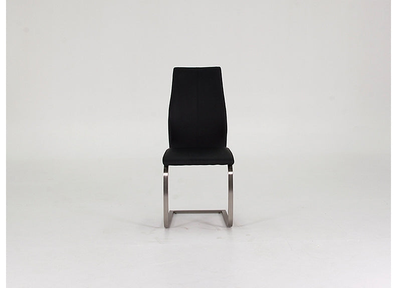 Two Irma PU Dining Chairs(Brushed Metal Frame)