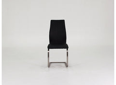 Two Irma PU Dining Chairs(Brushed Metal Frame)