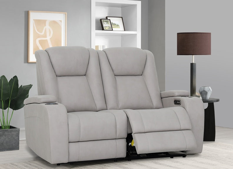 Jesse Powered Fabric Two Seat Sofa