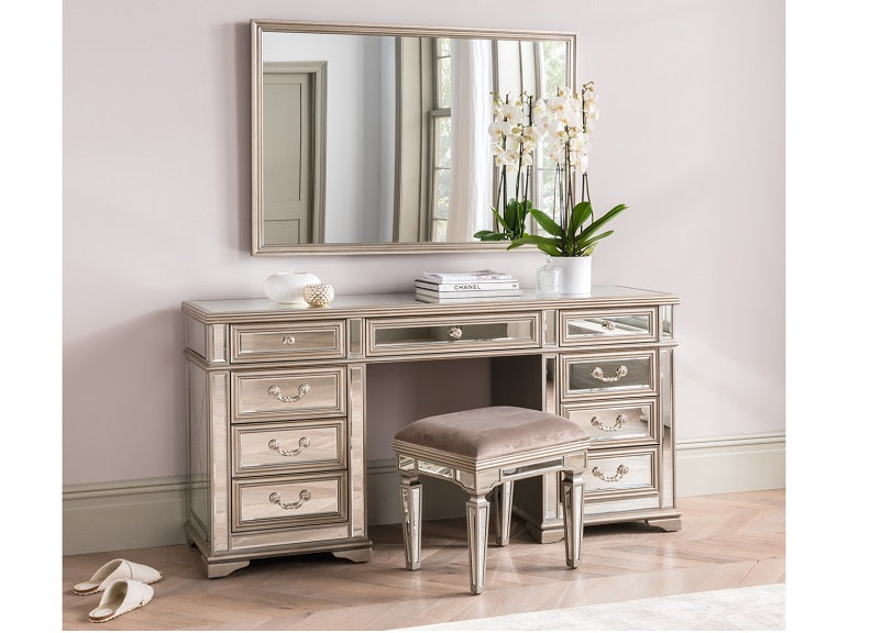 Jessica Mirrored Dressing Table W/Extras