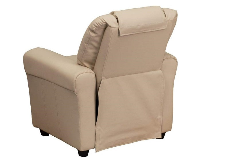 Beige Kids Recliner - rear