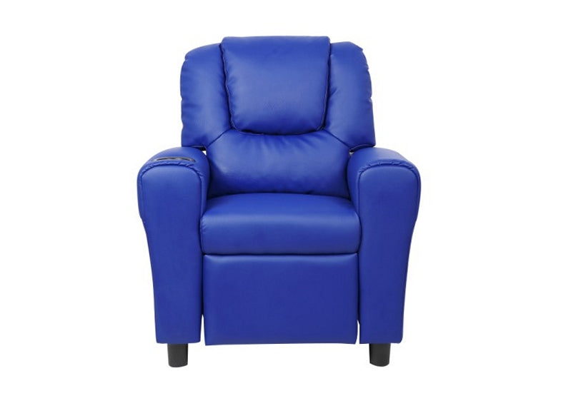 Childs Recliner - blue - front