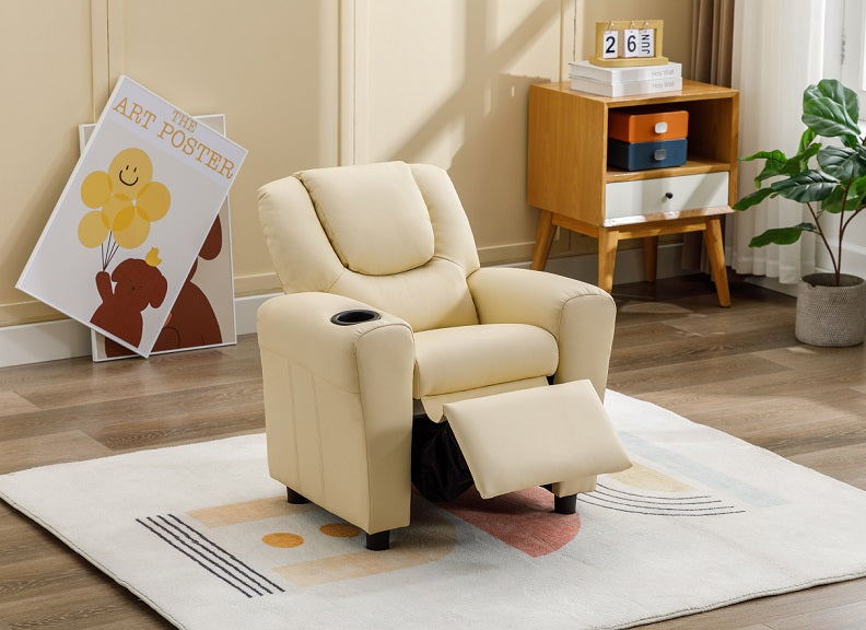 Beige Kids Recliner - 1