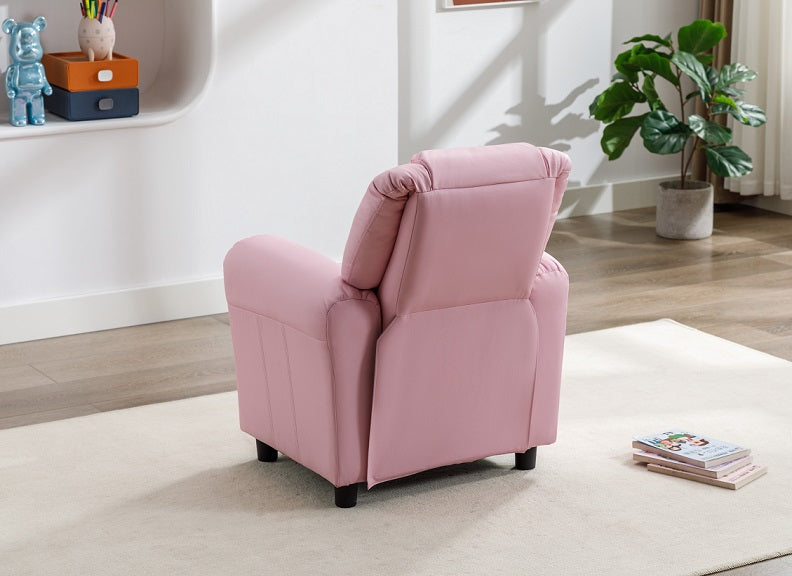 Pink Kids Recliner - rear