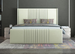 Larah Fabric Bed - end view