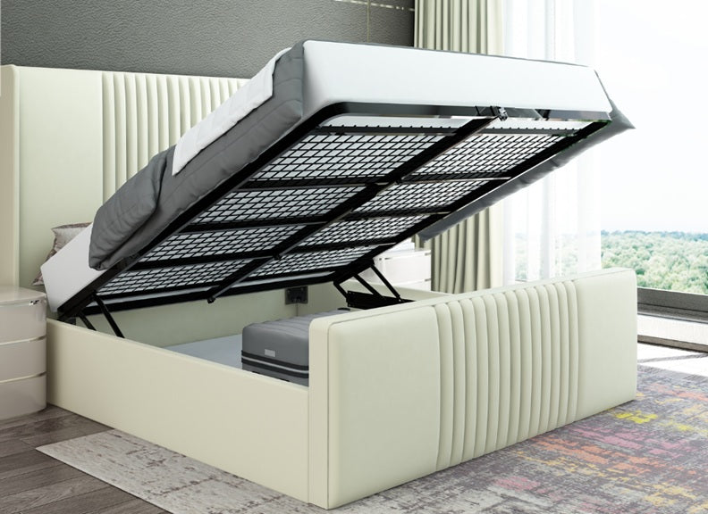 Larah Fabric Bed - ottoman base