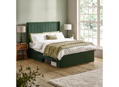 Leila Bottle Green Bed - room