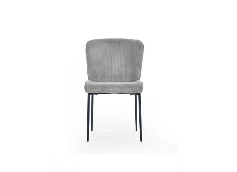 Leonie Grey Velvet Dining Chair - front