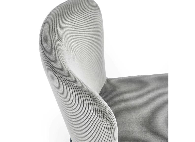 Leonie Grey Velvet Dining Chair - top