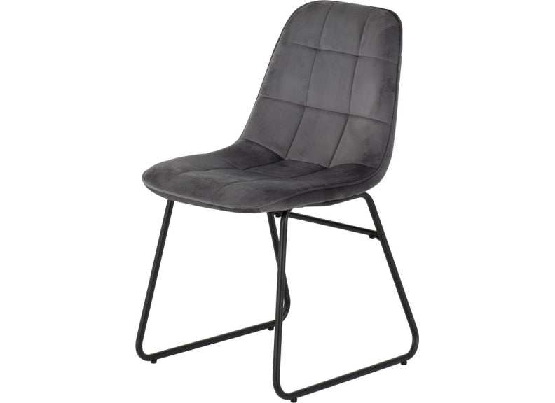 Lukas Grey Velvet Chair