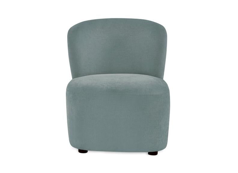 Lunette Blue Accent Chair - c/o - front