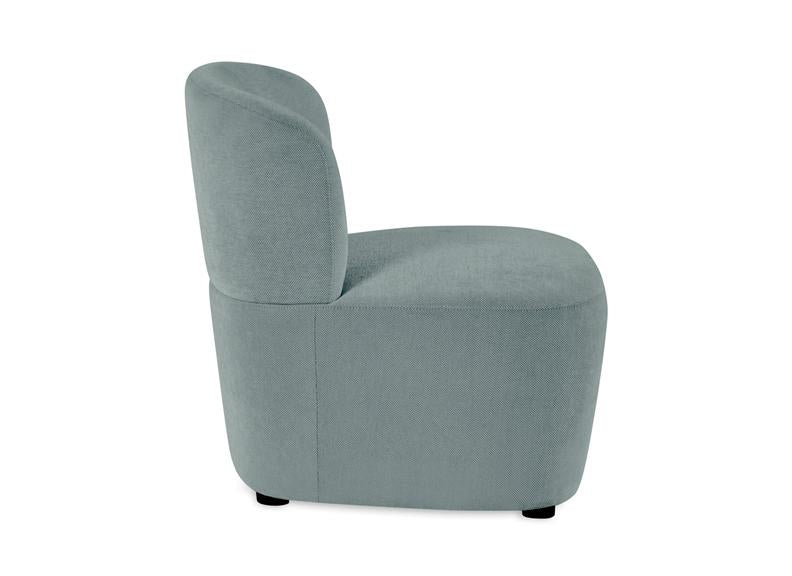 Lunette Blue Accent Chair - c/o - side