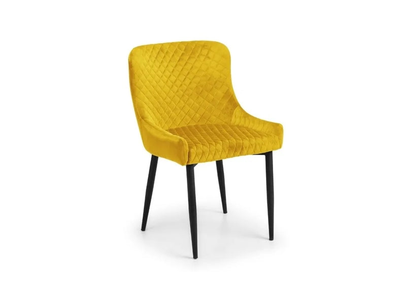 Luxe Mustard Velvet Chair - 1