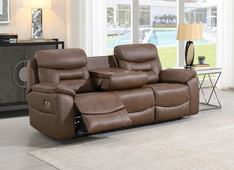 Leroy Powered Three Seat Sofas W/Tray