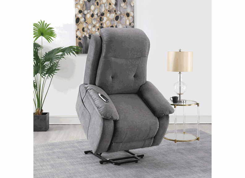 Linda Powered Grey Armchair - lift
