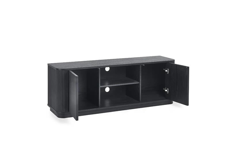 Louis Black Fluted TV Stand - interior