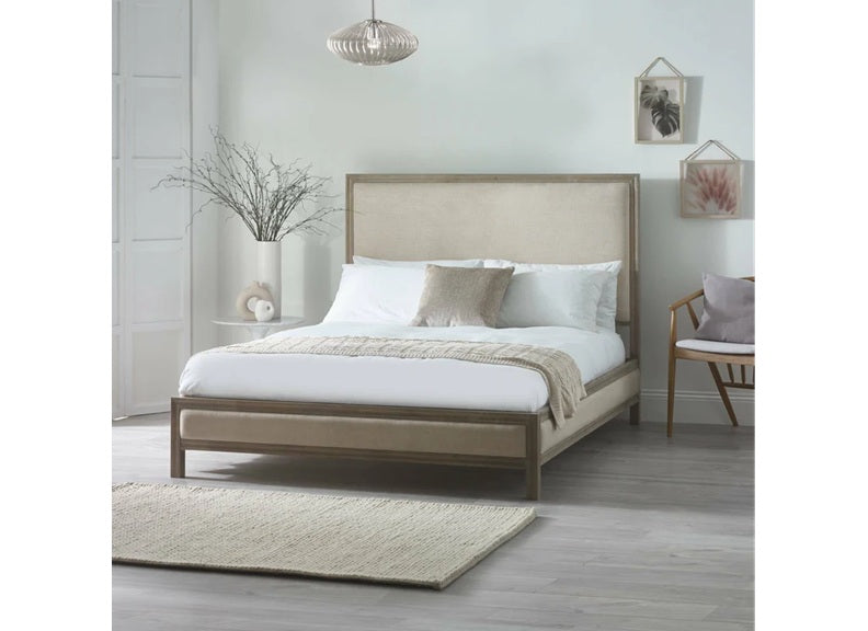 Lucie Ivory Fabric Bed