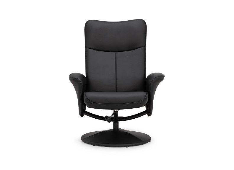 Lugano Black Faux Leather Chair - 1