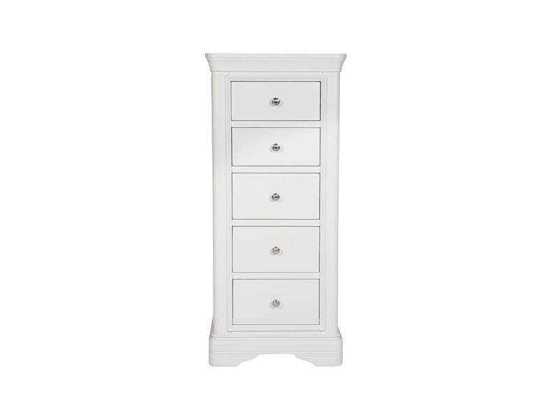 Mabel Bone Five Drawer Tall Chest