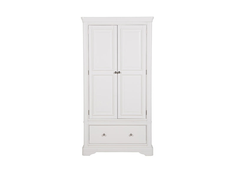 Mabel Bone Two Door Wardrobe - front