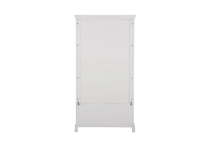 Mabel Bone Two Door Wardrobe - rear