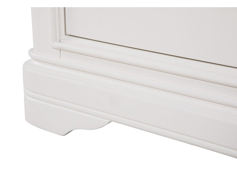 Mabel Bone Two Door Wardrobe - base