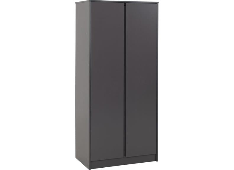 Malvern Grey Two Door Wardrobe - 1